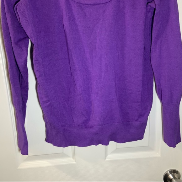 Attention Purple Knit Scoop Neck Long Sleeve Sweater size XXL - Picture 6 of 8